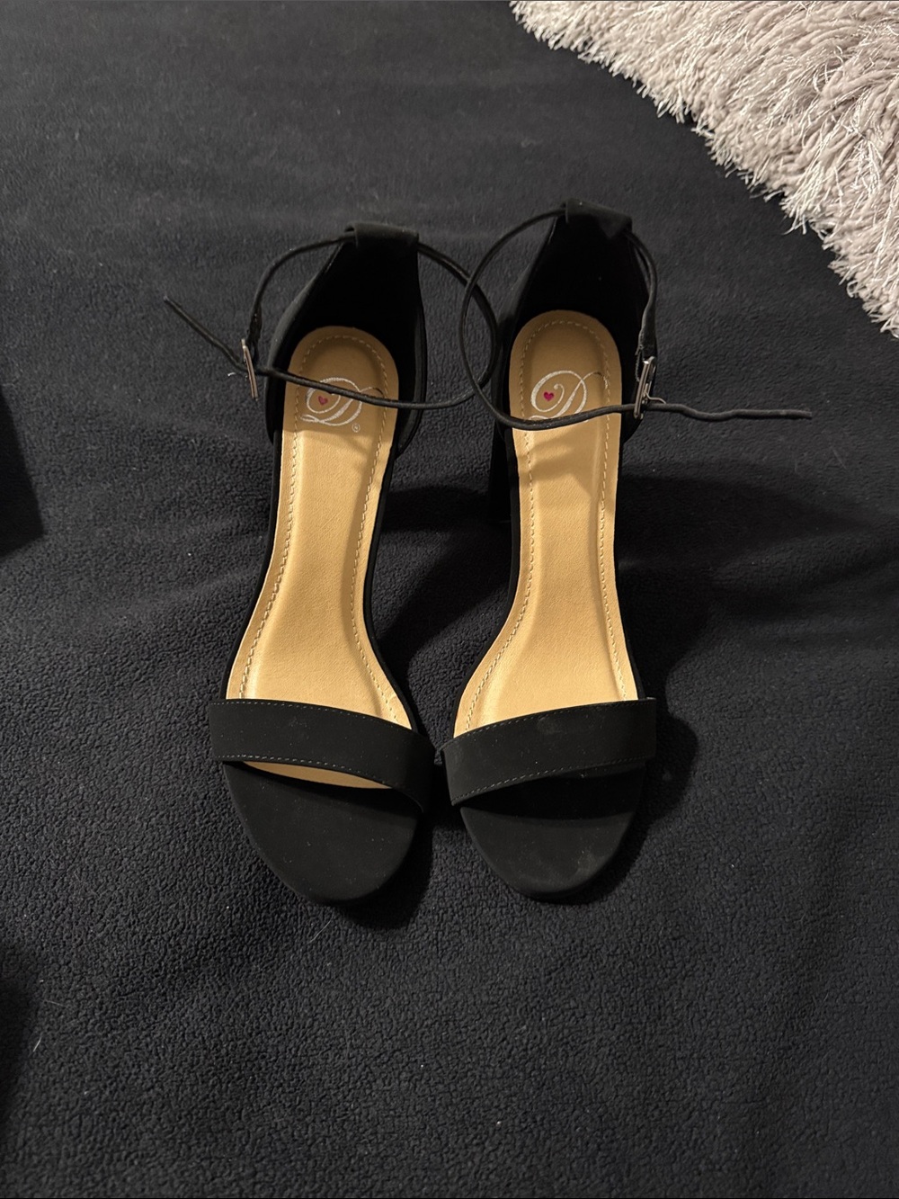 Classic Black Ankle-Strap Women's Heels